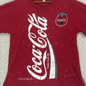Coca-Cola Distressed Graphic T-Shirt Always Coca-Cola‎ Red Tee Men's Size XL